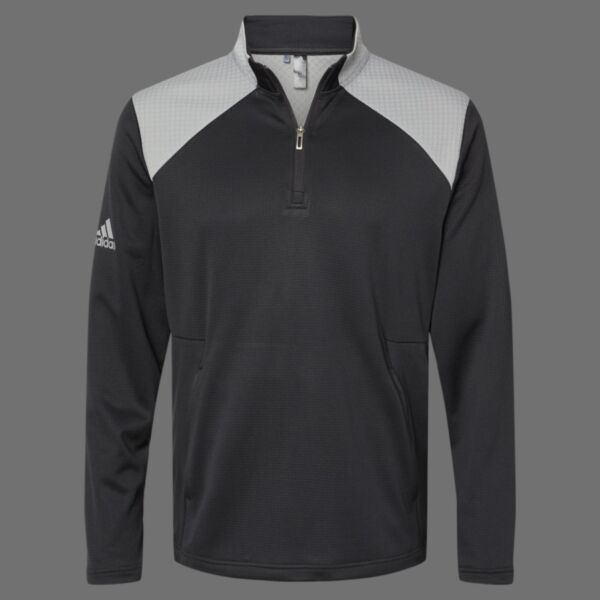 Men's Textured Mixed Media Quarter-Zip Pullover Thumbnail