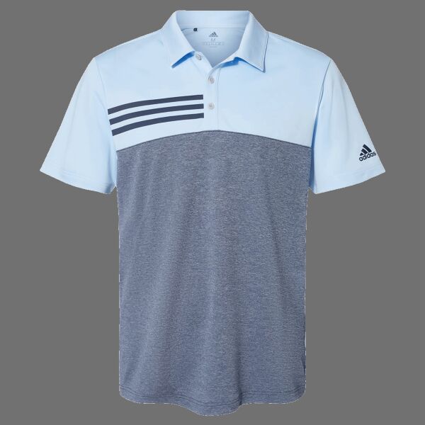 Men's Heathered Colorblocked 3-Stripes Polo Thumbnail