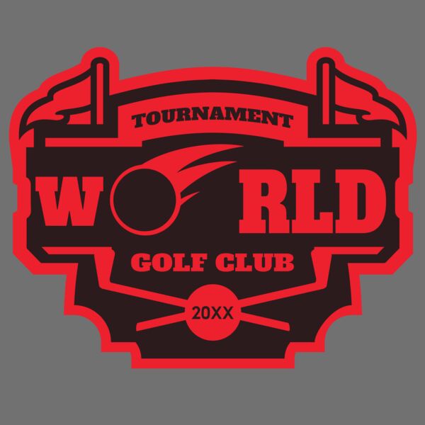 World Tournament Golf club logo template Thumbnail