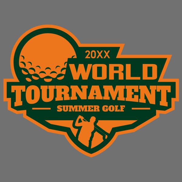 World Tournament Simmer Golf logo template Thumbnail
