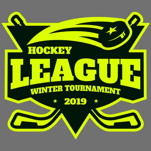 League Hockey Winter Tournament logo template Thumbnail