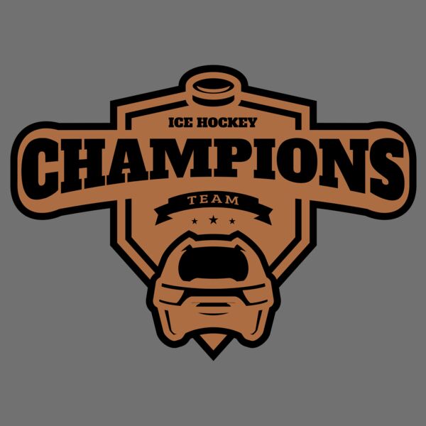 Champions Team Ice Hockey logo template Thumbnail