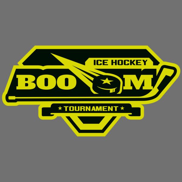 Boom Ice Hockey Tournament logo template Thumbnail