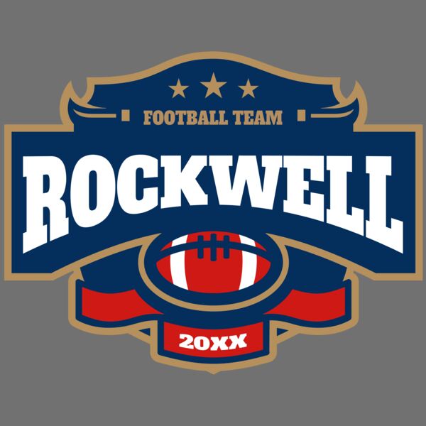 Rockwell Football team logo template Thumbnail