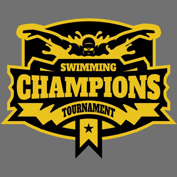 Champions Swimming Tournament logo template Thumbnail