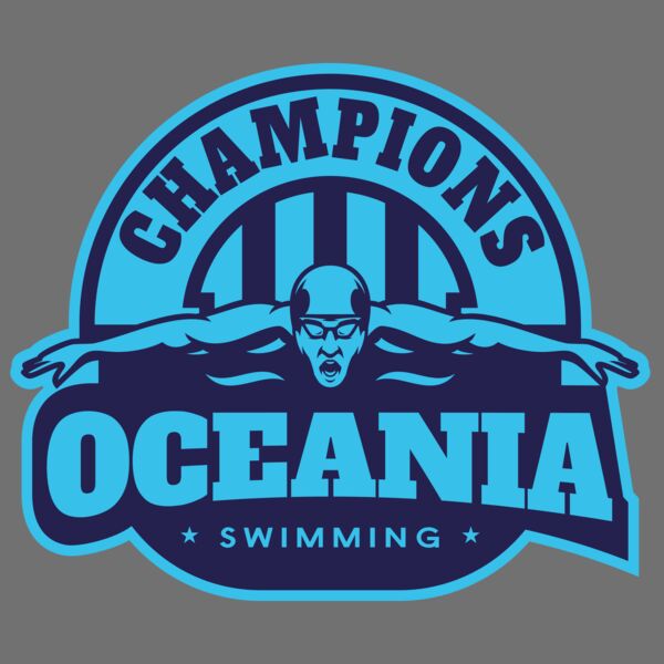 Oceania Champions Swimming logo template Thumbnail