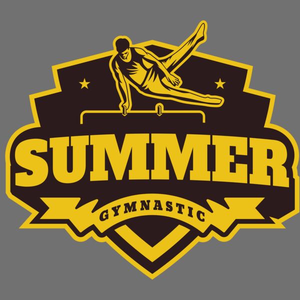 Summer Gymnastic logo template Thumbnail