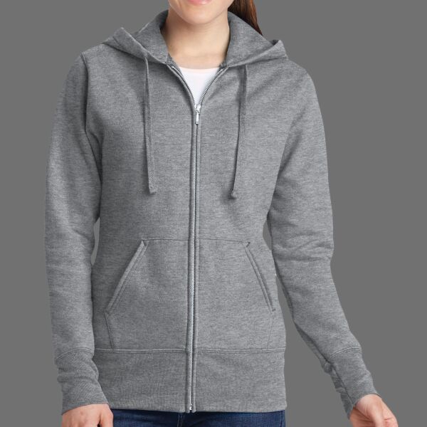Ladies Core Fleece Full Zip Hooded Sweatshirt Thumbnail