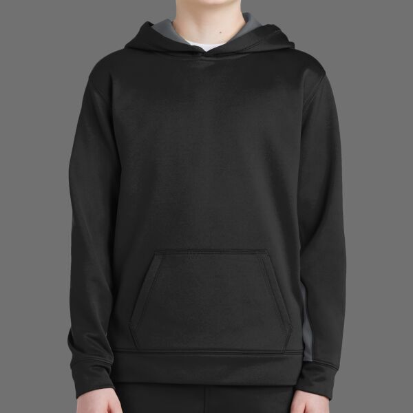 Youth Sport Wick ® Fleece Colorblock Hooded Pullover Thumbnail