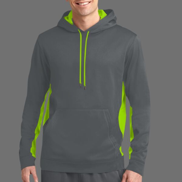 Sport Wick ® Fleece Colorblock Hooded Pullover Thumbnail
