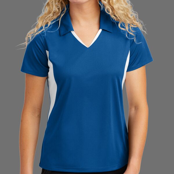 Ladies Side Blocked Micropique Sport Wick ® Polo Thumbnail