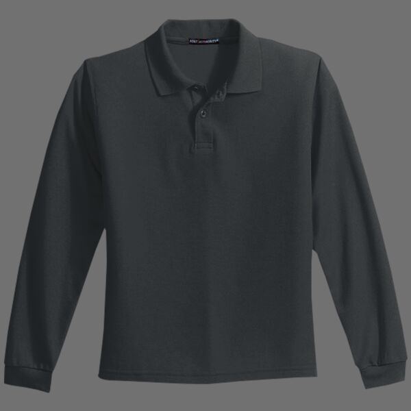 Youth Long Sleeve Silk Touch Polo Thumbnail