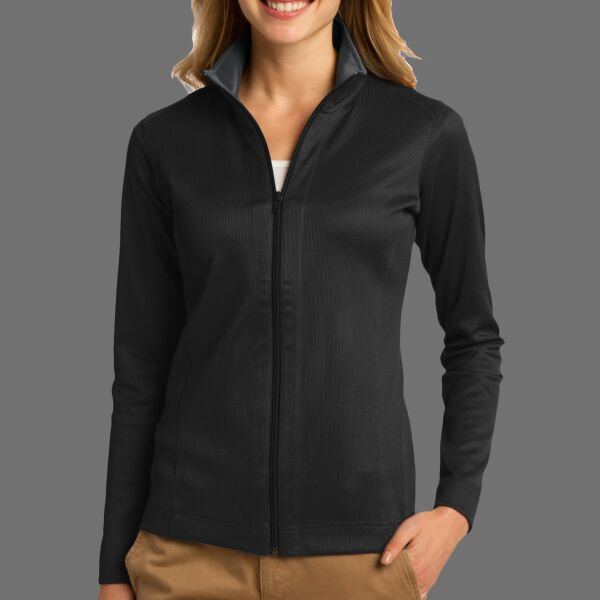 Ladies Vertical Texture Full Zip Jacket Thumbnail