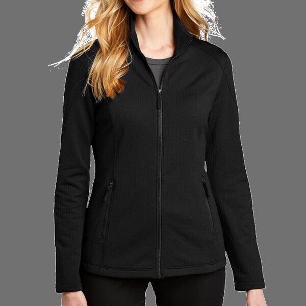 Ladies Grid Fleece Jacket Thumbnail
