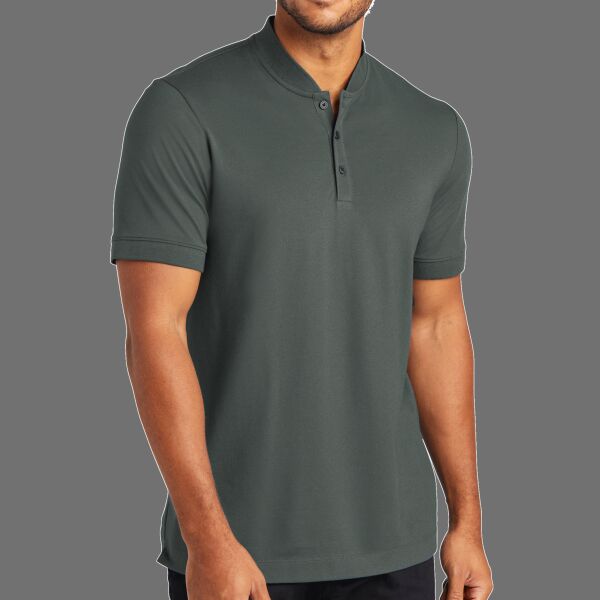 Stretch Pique Henley Thumbnail