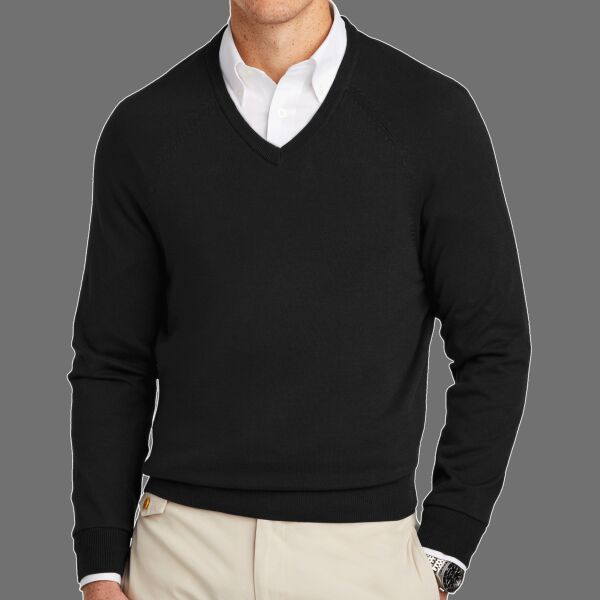 Cotton Stretch V Neck Sweater Thumbnail