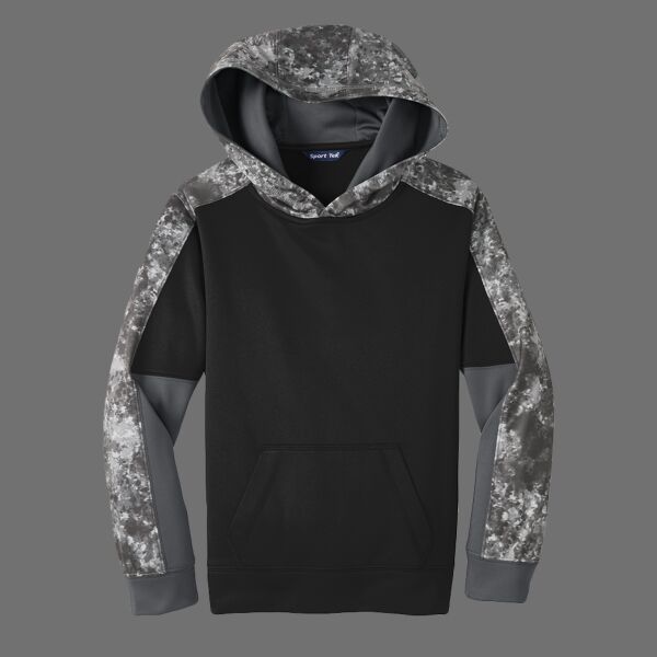 Youth Sport Wick ® Mineral Freeze Fleece Colorblock Hooded Pullover Thumbnail