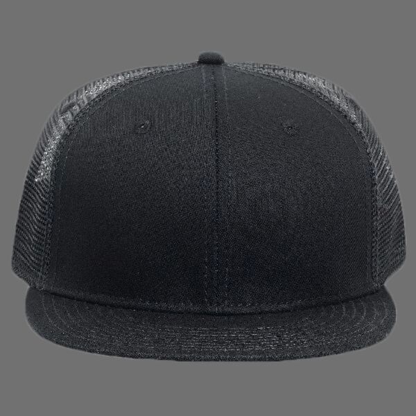 OTTO Superior Cotton Twill Round Flat Visor "OTTO SNAP" Six Panel Pro Style Mesh Back Trucker Snapback Hat Thumbnail
