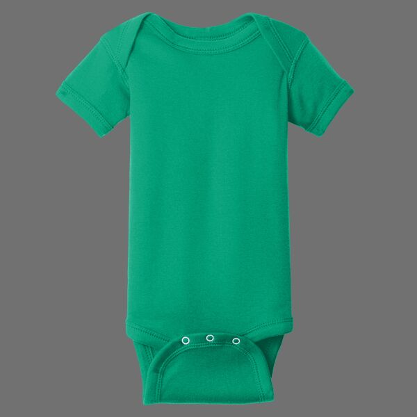 Infant Short Sleeve Baby Rib Bodysuit Thumbnail