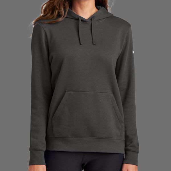 Ladies Club Fleece Sleeve Swoosh Pullover Hoodie Thumbnail