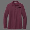 Ladies Silk Touch Long Sleeve Polo Thumbnail