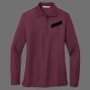 Ladies Silk Touch Long Sleeve Polo Thumbnail