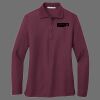 Ladies Silk Touch Long Sleeve Polo Thumbnail