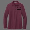 Ladies Silk Touch Long Sleeve Polo Thumbnail