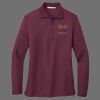 Ladies Silk Touch Long Sleeve Polo Thumbnail